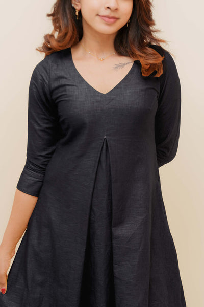 Charu Black Kurti Set