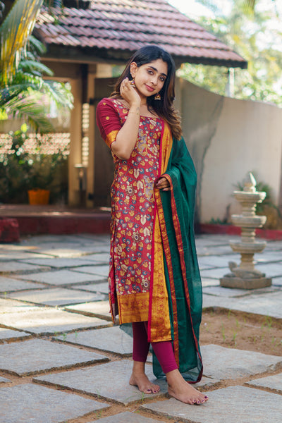 Prathana Maroon & Green