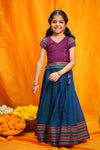 Vanika Magenta with Teal Handloom Kids Mini