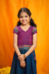 Vanika Magenta with Teal Handloom Kids Mini