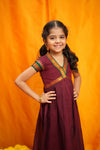 Avanti Maroon Kids Anarkali Mini