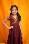 Avanti Maroon Kids Anarkali Mini
