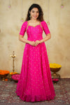 Yamuna Rani Pink Maxi Dress (Set of 2)