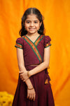 Aarvi Maroon Handwoven Kids Mini