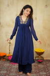 Kiara Navy Blue Kurta Set (Set of 2)