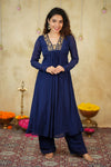 Kiara Navy Blue Kurta Set (Set of 2)