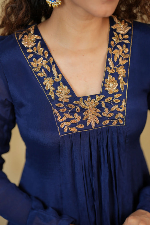 Kiara Navy Blue Kurta Set (Set of 2)