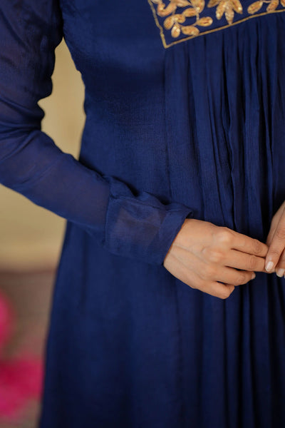 Kiara Navy Blue Kurta Set (Set of 2)