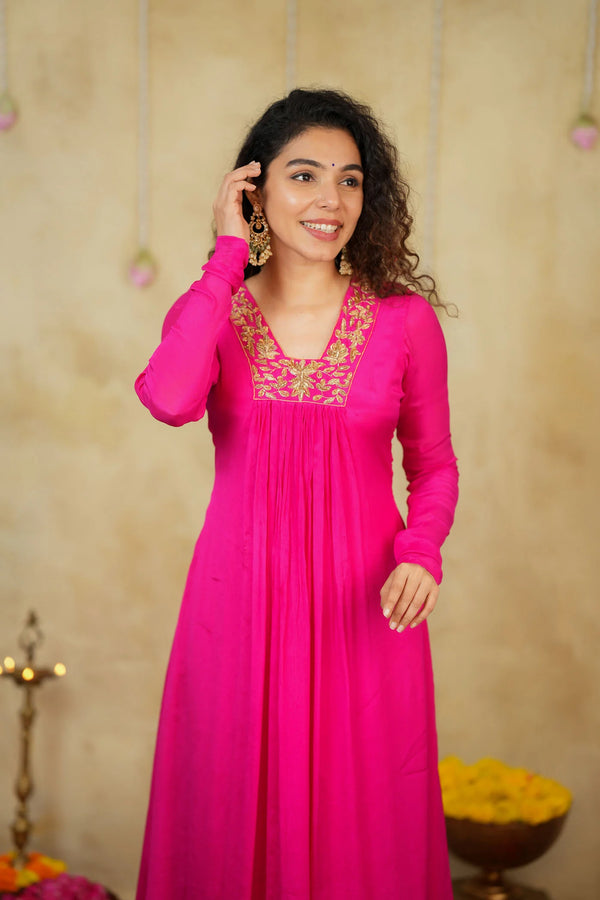Kiara Rani Pink Kurta Set (Set of 2)