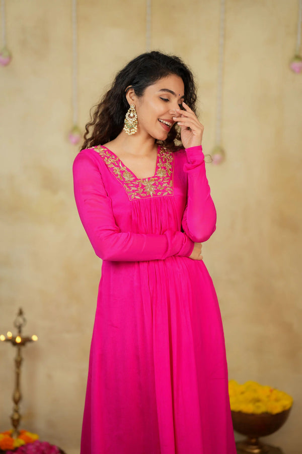 Kiara Rani Pink Kurta Set (Set of 2)