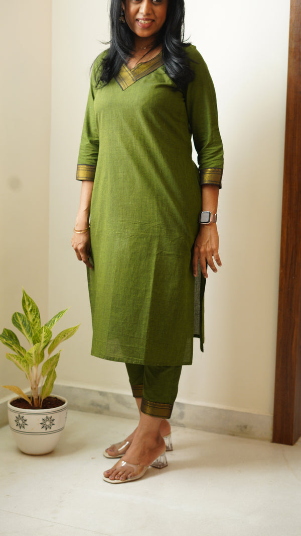 Alani Green Mangalgiri Co-Ord set