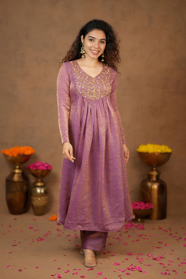 Upasanna Pastel Pink Kurta Set (Set of 2)