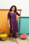 Nadhiya Violet Kurti Set