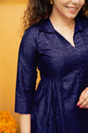 Teju Navy Kurti Set