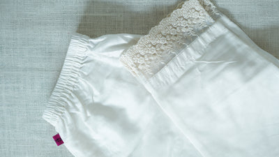 White Solid Bottom with Lace detailing