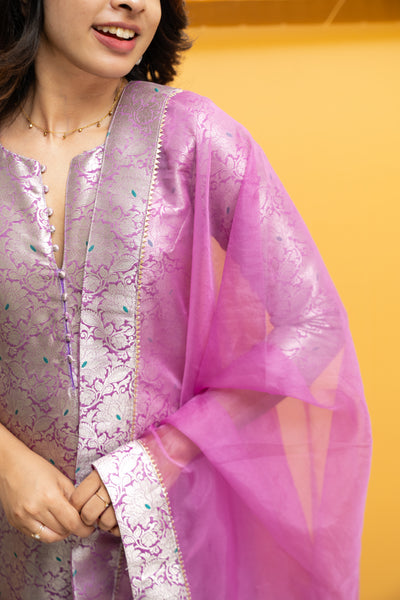 Harini LavenderKurti Set