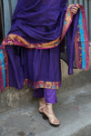 Brindha purple kurta set (Set of 2)