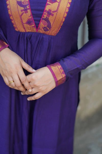 Brindha purple kurta set (Set of 2)