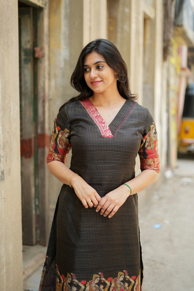 Ganga Black Kurta Set