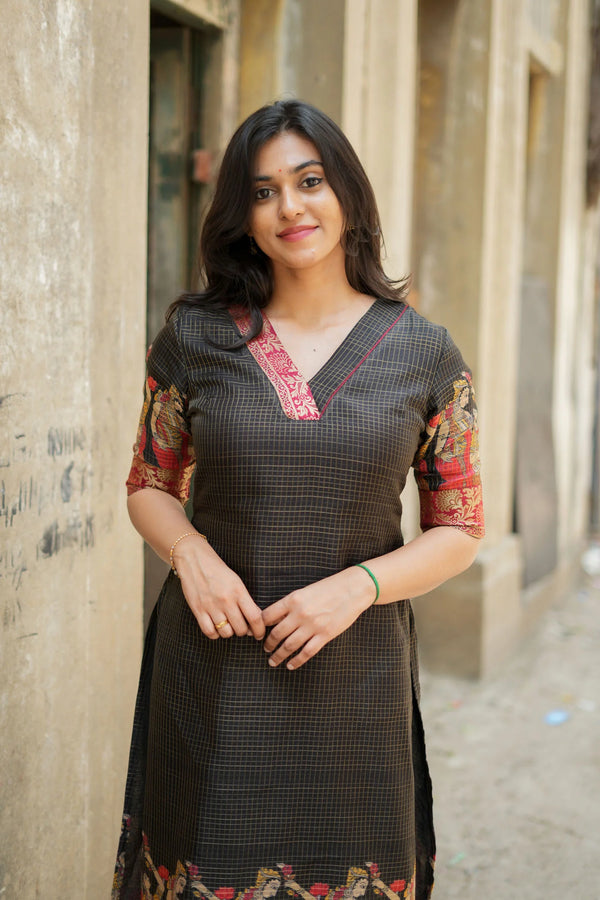 Ganga Black Kurta Set