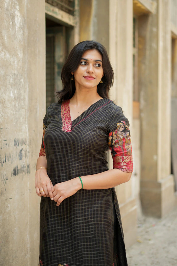 Ganga Black Kurta Set