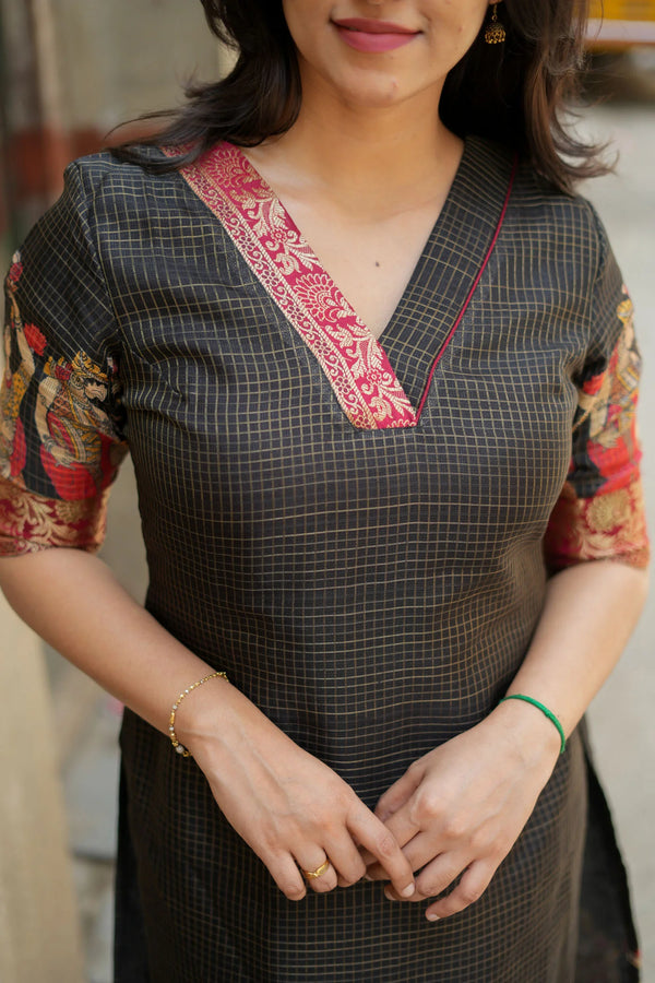 Ganga Black Kurta Set