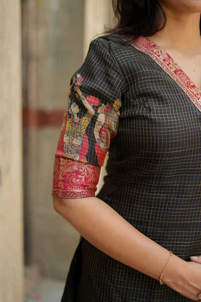 Ganga Black Kurta Set