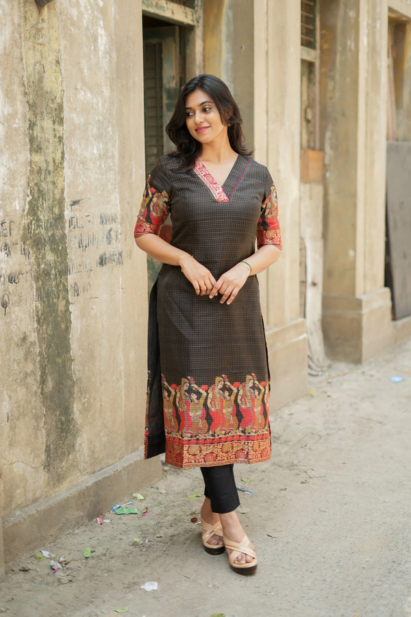 Ganga Black Kurta Set