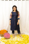 Praveena Navy Blue Kurti Set