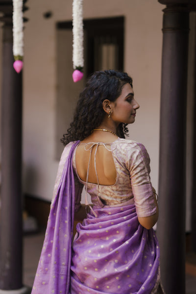Insya Lilac Banaras Halfsaree