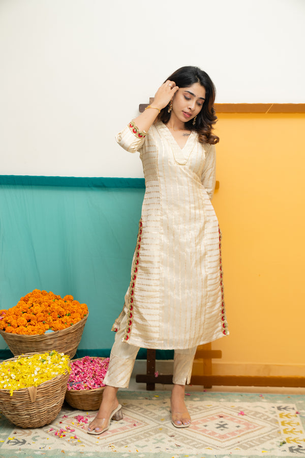 Ananya Ivory Kurti Set