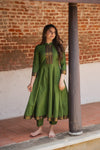 Raksha Olive Green Mangalgiri Co-Ord Set (Set of 2)