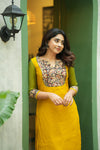 Samriddhi Yellow Kurti (Set of 2)