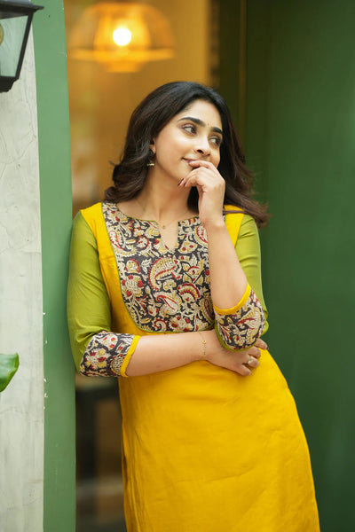 Samriddhi Yellow Kurti (Set of 2)