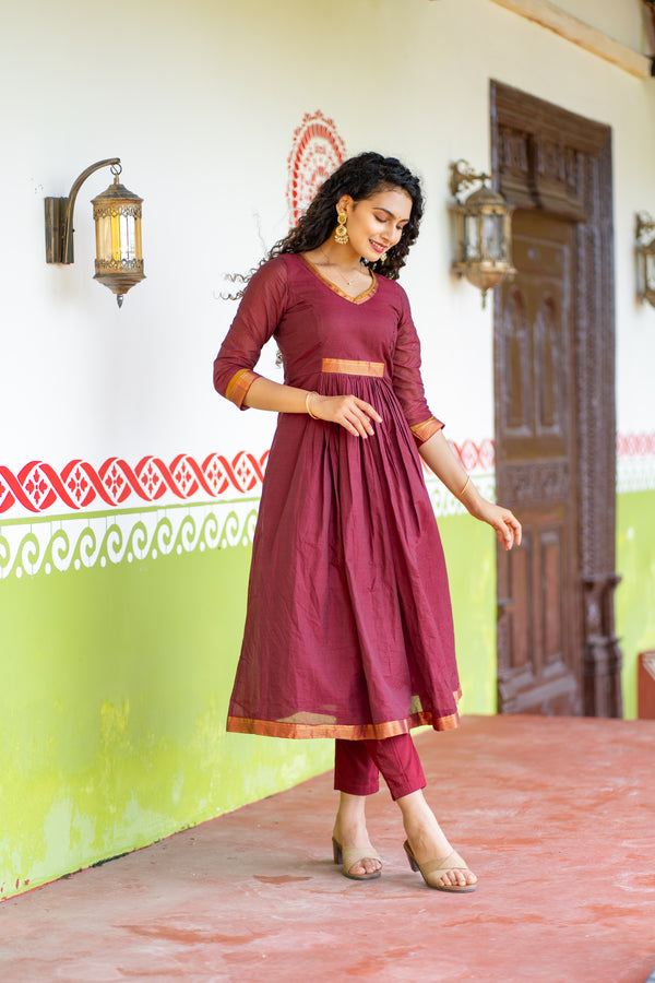 Shanmathi Maroon & Mustard