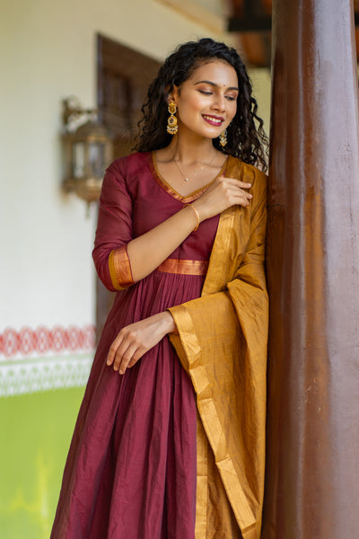 Shanmathi Maroon & Mustard