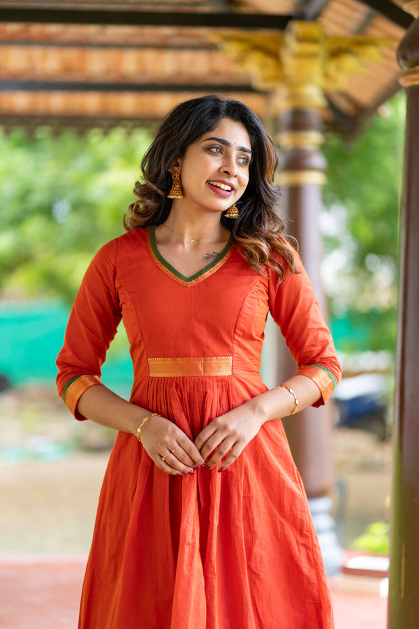 Shanmathi Orange & Green