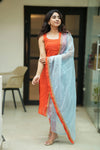 Kamala orange Kurti Set