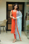 Kamala orange Kurti Set