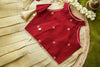 Mahika Beige & Maroon Kids Lehenga Mini