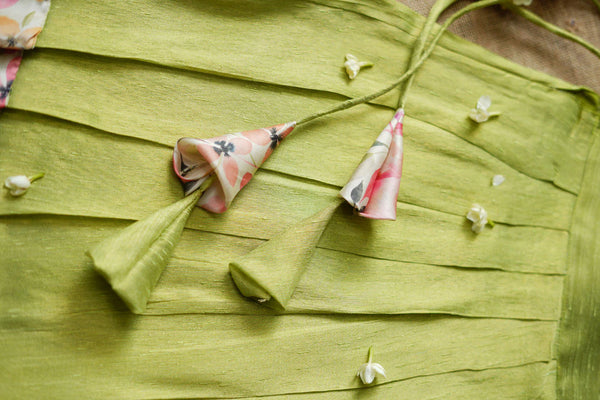 Ishara pastel green kids pavadai set Mini