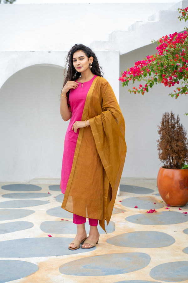 Pramojitha Pink & Mustard