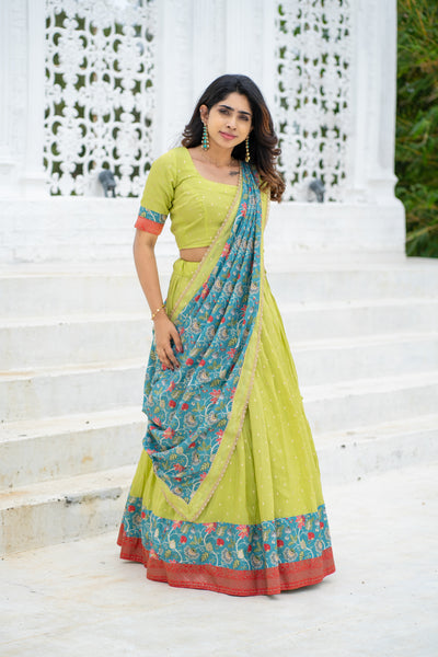 Roopa Green Half Saree