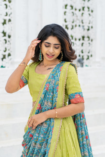 Roopa Green Half Saree