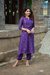 Meera Violet Kurti Set (Set of 2)