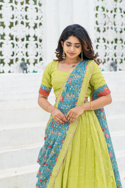 Roopa Green Half Saree