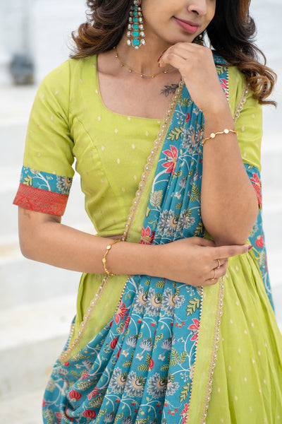 Roopa Green Half Saree