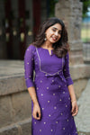 Meera Violet Kurti Set (Set of 2)