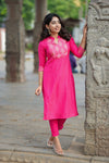 Pravya Pink Kurti Set (Set of 2)