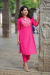 Pravya Pink Kurti Set (Set of 2)